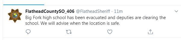 evacuated tweet